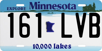 MN license plate 161LVB