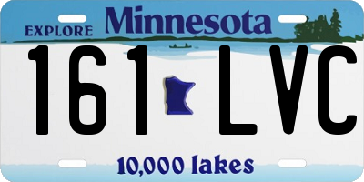 MN license plate 161LVC