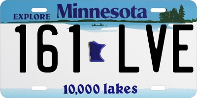 MN license plate 161LVE