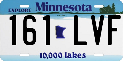 MN license plate 161LVF