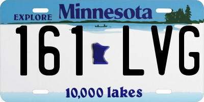 MN license plate 161LVG