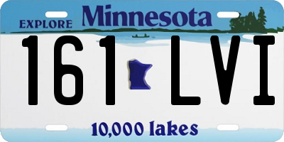 MN license plate 161LVI