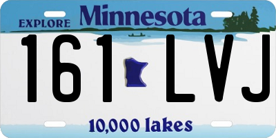 MN license plate 161LVJ