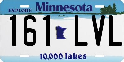MN license plate 161LVL