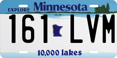 MN license plate 161LVM