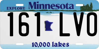 MN license plate 161LVO
