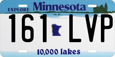 MN license plate 161LVP