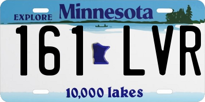 MN license plate 161LVR