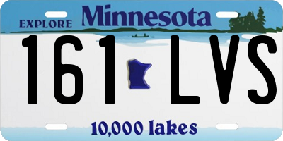 MN license plate 161LVS