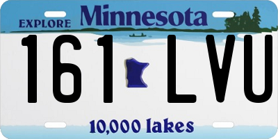 MN license plate 161LVU