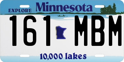 MN license plate 161MBM