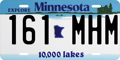 MN license plate 161MHM