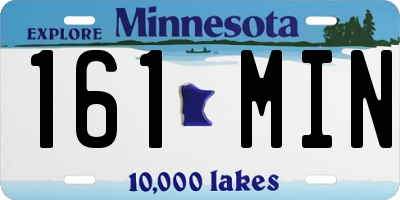 MN license plate 161MIN