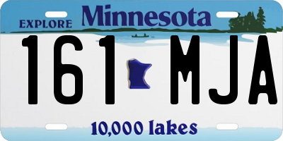 MN license plate 161MJA