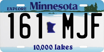 MN license plate 161MJF