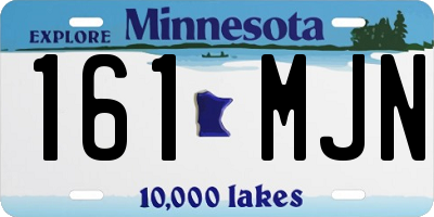 MN license plate 161MJN