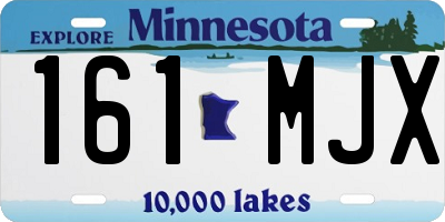 MN license plate 161MJX