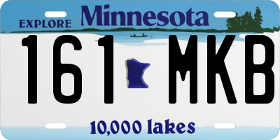MN license plate 161MKB