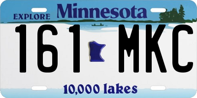 MN license plate 161MKC
