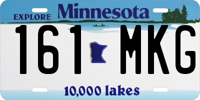 MN license plate 161MKG