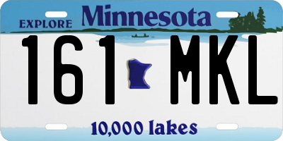 MN license plate 161MKL