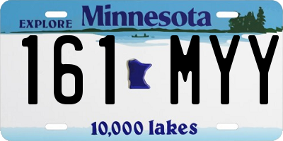 MN license plate 161MYY