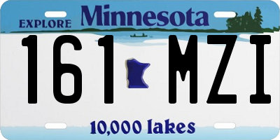 MN license plate 161MZI