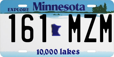 MN license plate 161MZM