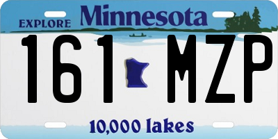 MN license plate 161MZP