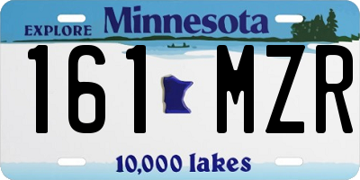 MN license plate 161MZR