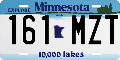 MN license plate 161MZT