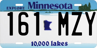 MN license plate 161MZY