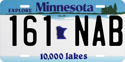 MN license plate 161NAB