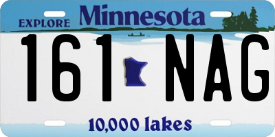 MN license plate 161NAG