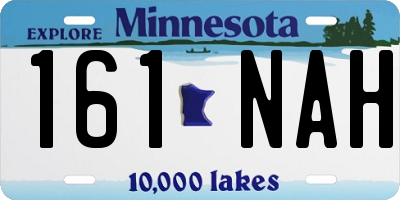 MN license plate 161NAH