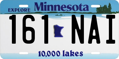 MN license plate 161NAI
