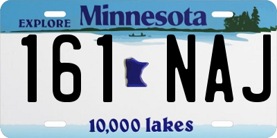 MN license plate 161NAJ
