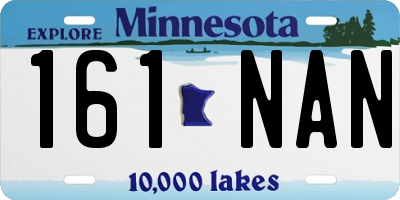 MN license plate 161NAN