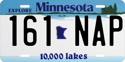 MN license plate 161NAP