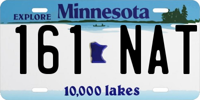 MN license plate 161NAT