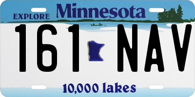 MN license plate 161NAV