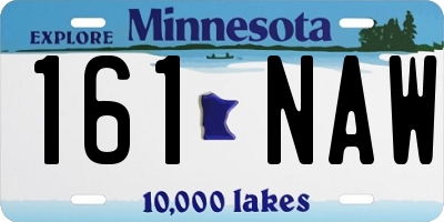 MN license plate 161NAW