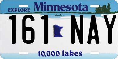 MN license plate 161NAY