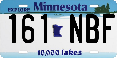 MN license plate 161NBF