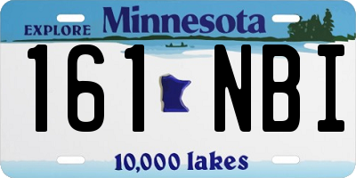 MN license plate 161NBI