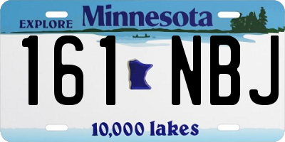 MN license plate 161NBJ