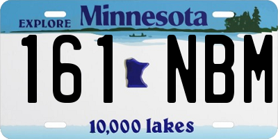 MN license plate 161NBM