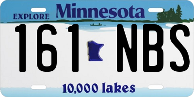 MN license plate 161NBS