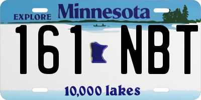 MN license plate 161NBT