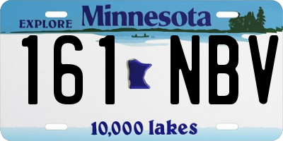 MN license plate 161NBV
